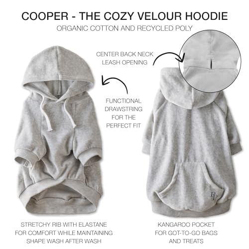 Cooper II Dog Hoodie (Light Heather Gray / X-Large (55-80 lbs))
