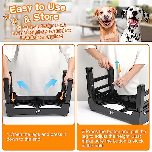 Elevated Dog Bowls (Black / 8" for Medium Dogs)