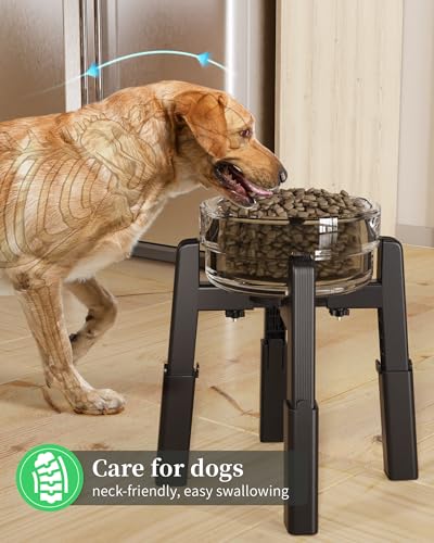 Dog Bowl Stand with Adjustable Height and Width [Stand Only] (H: 6.3-10.6''; W: 6.1-10.4'')