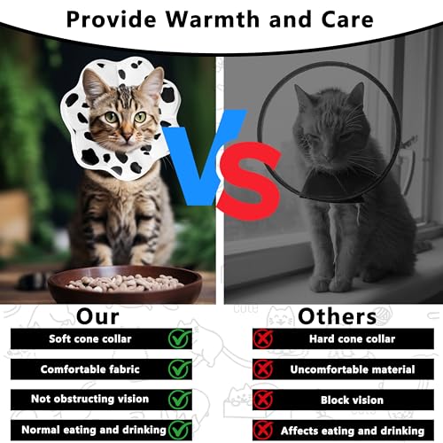 Soft Adjustable Cat Cone Collar (Milk / Small)