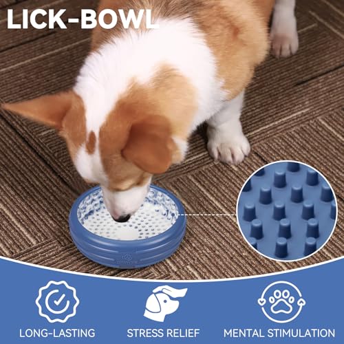Dog Lick Bowl (L / Dark blue)
