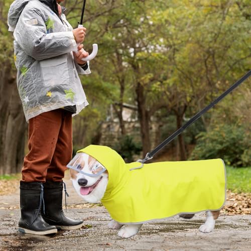 Dog Raincoat Hooded Slicker Poncho (Medium / Green)