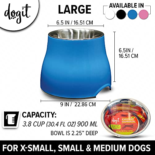 Elevated Dog Bowl (Large / Blue)
