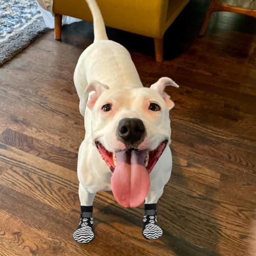 Anti Slip Dog Socks to Prevent Licking Paws for Hot Pavement (Black / Small)