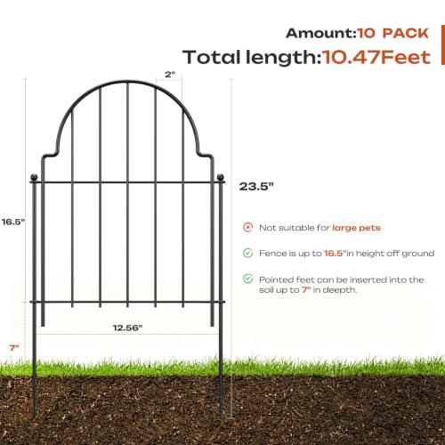 Decorative Garden Fence (17"H)