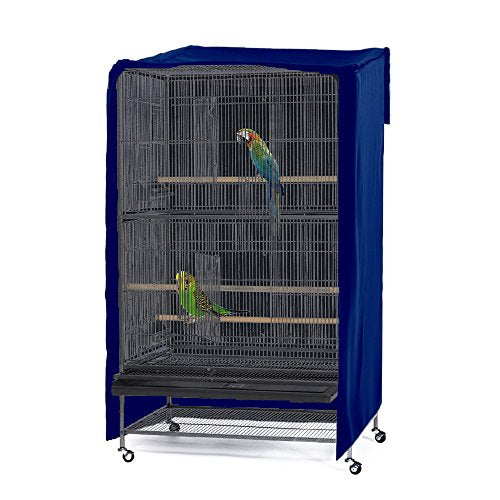 Pets Product Universal Birdcage Cover Blackout & Breathable Birdcage Cover for Pets' Good Night (35.0"L x 25.0"W x 47.0"H / Blue)