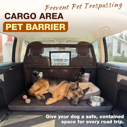 Dog Car Barriers for SUVs Trucks Cars Adjustable Dog Car Divider Pet Car Barrier for Back Seat Pet Barrier Universal