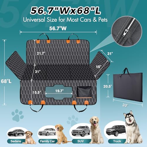 XL Back Seat Extender for Dogs (Black / XL Full Size Truck / Full Size SUV)