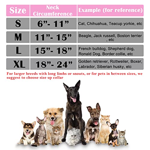 Inflatable Dog Cone Collar for After Surgery (Pink / Small (Neck: 6"-11"))