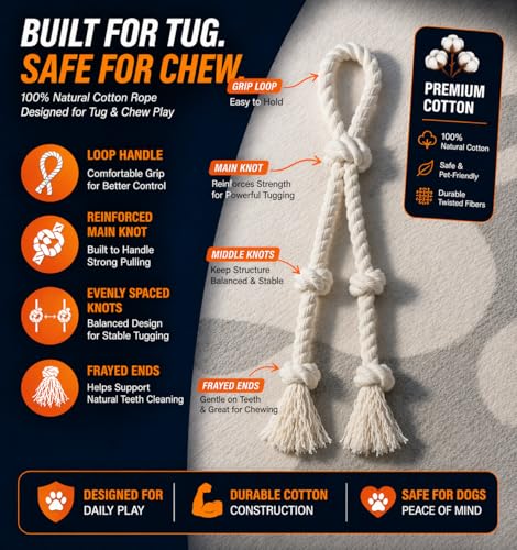 Dog Rope Toy 2 Pack (4-Knot Loop (2-Pack))