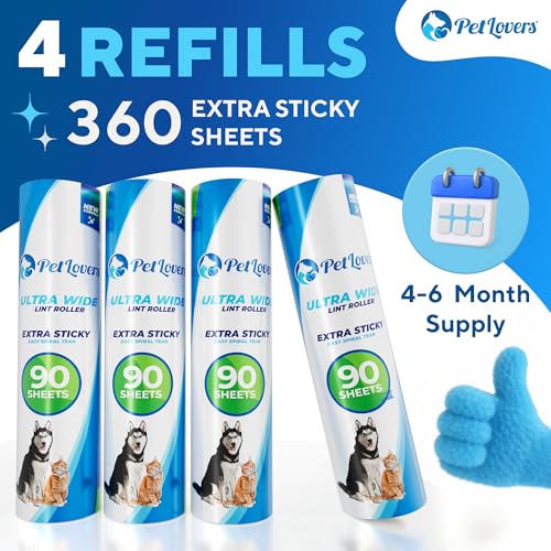 Extra Sticky Floor Lint Roller 4 Pack of Refills Only
