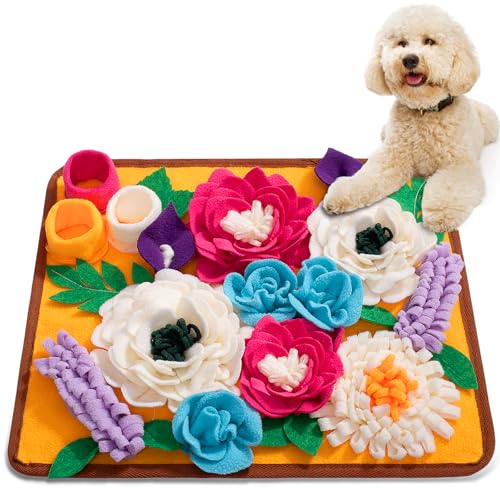 Snuffle Mat for Dogs Pet Treats Feeding Mat for Small (Orange)