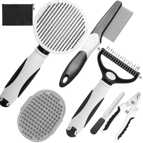 Dog Brush for Shedding (A-Black)