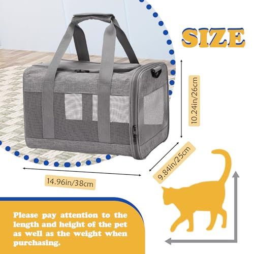 Pet Carrier Bag for Cats (【Gray】)