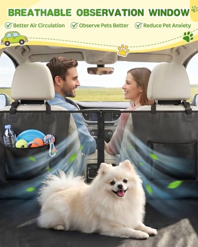 Dog Car Seat Cover (Leather-Dark / XL Pro(Hard Extender))