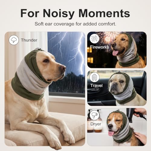 Dog Calming Hoodie for Anxiety Relief (Green / Medium)