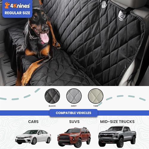 Heavy Duty Rear Seat Cover for Dogs (Grey)