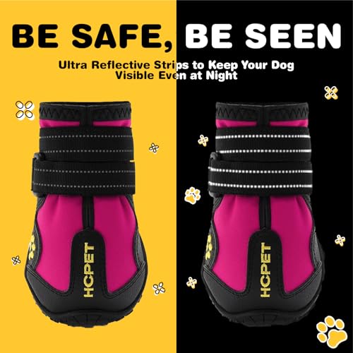 Dog Boots Dog Shoes for Large Dogs (Light Purple / Width 2.16 in)