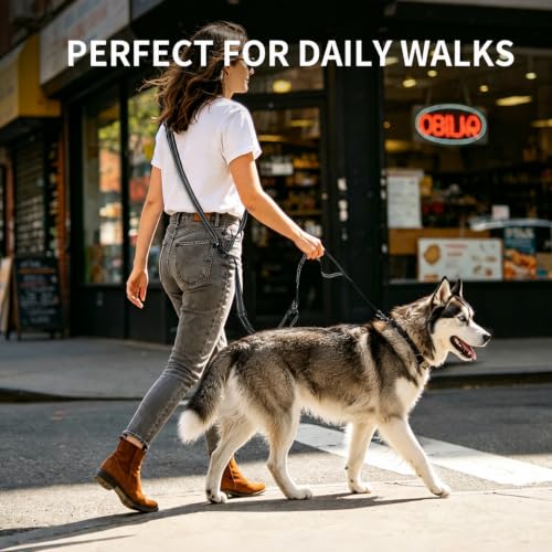 Hands Free Dog Leash by Kazazoo (Black / M)