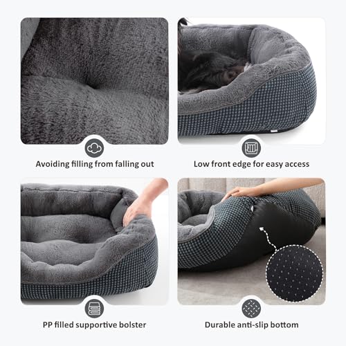 Dog Bed Medium Size (M (30"x24"x9") / Dark Grey)