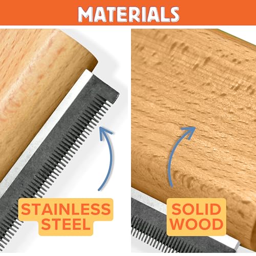 JoPets Professional Wood Deshedding & Undercoat shedding brush for Dogs