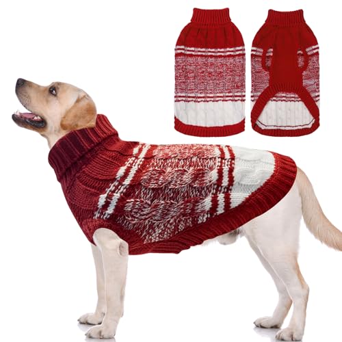 Dog Sweaters for Medium Dogs Girl Boy (Medium / #1 Red)