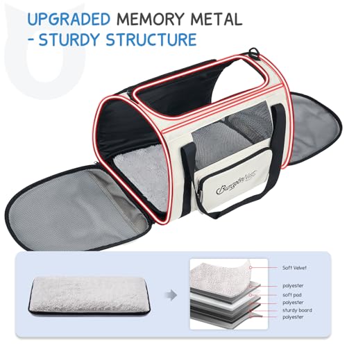Cat Carrier Soft (Beige / 17.7"L x 12.0"W x 12.5"H)