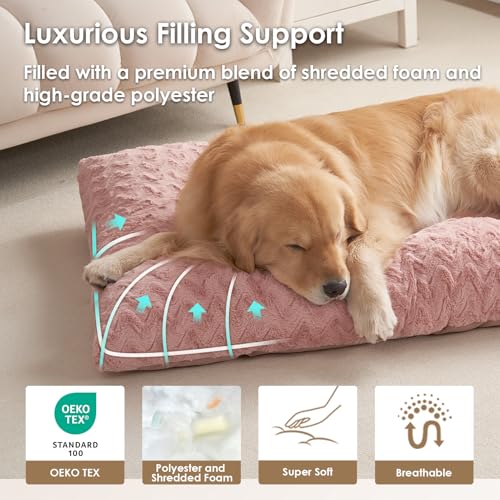 XXL Dog Bed 47x29 Inch (Pink / 47" x 29"x 4")