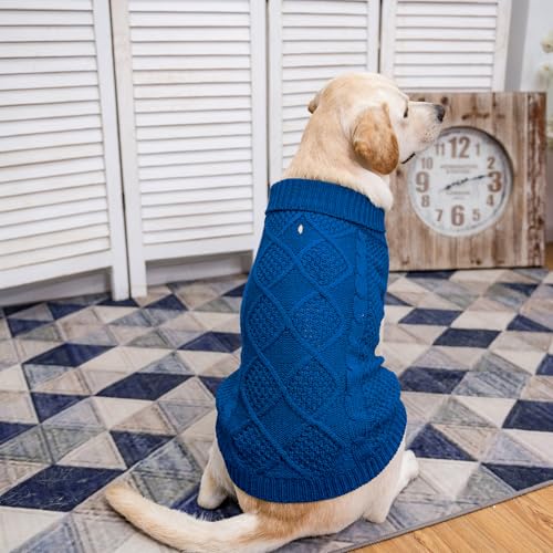 Turtleneck Dog Sweater (Medium / Royal Blue)