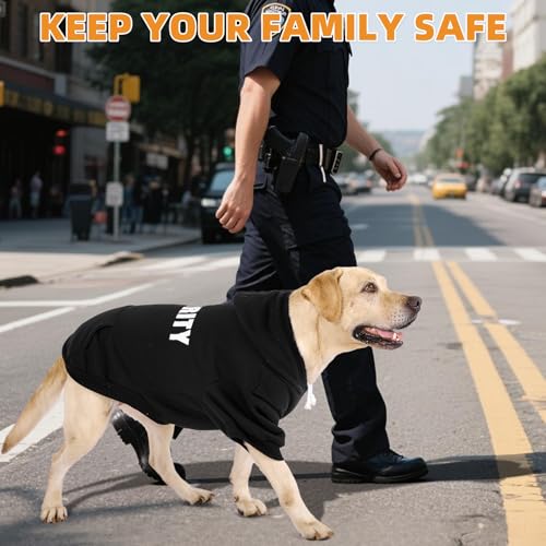 Security Dog Hoodie (Black（Security） / Small/Medium)