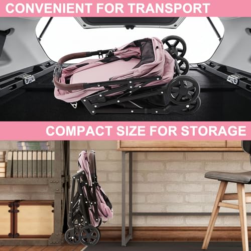 Dog Stroller with No (Pink)