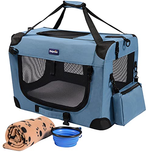 Portable Collapsible Dog Crate (Blue / 24.0"L x 17.0"W x 17.0"H)