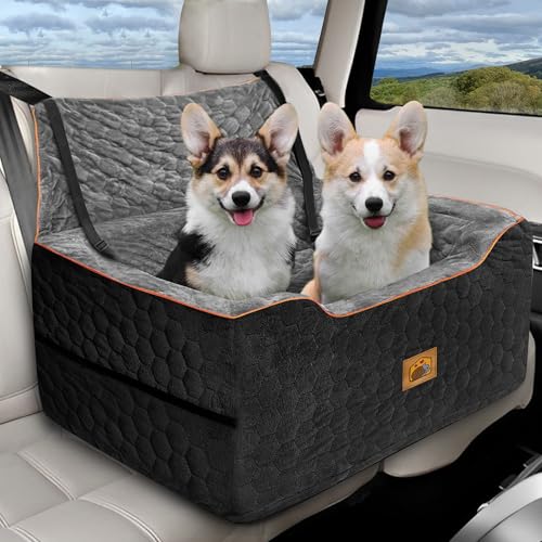 Dog Car Seat for Medium (Black Gray / Large)