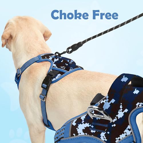 Dog Harness No Pull (Mosaic Blue / X-Large)