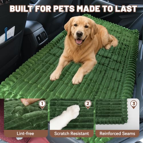 Dog Car Seat Waterproof Bed Cover Back Seat Dark Green 23.6”x51” (Dark Green / 23.6”x51”)