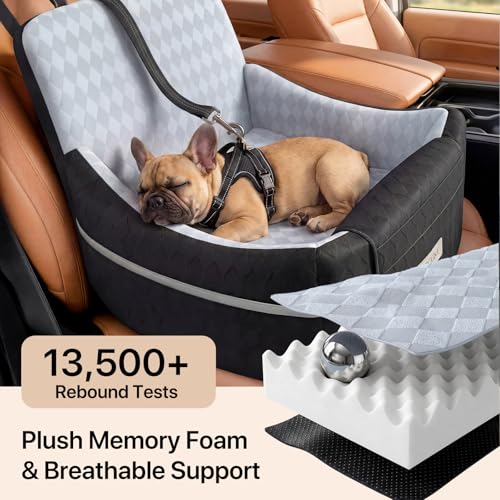 Elevated Dog Car Seat Booster for Small (Grey)