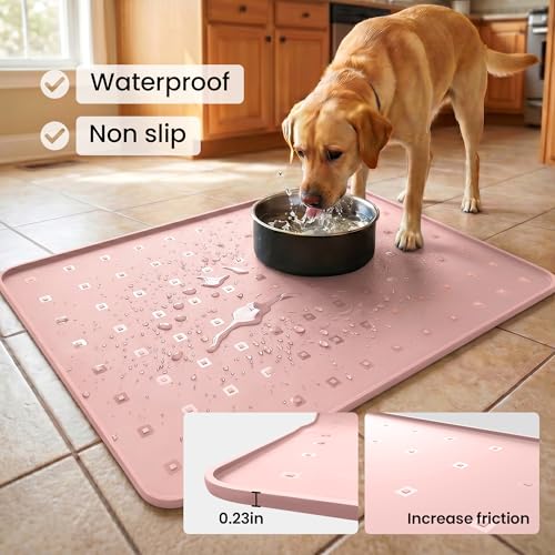 Silicone Pet Feeding Mat (pink / 26*18)