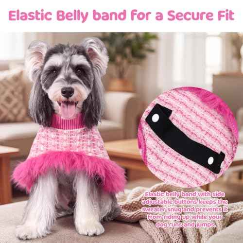 Pink Dog Sweater Cloak (Small(Back Length 10") / Pink)