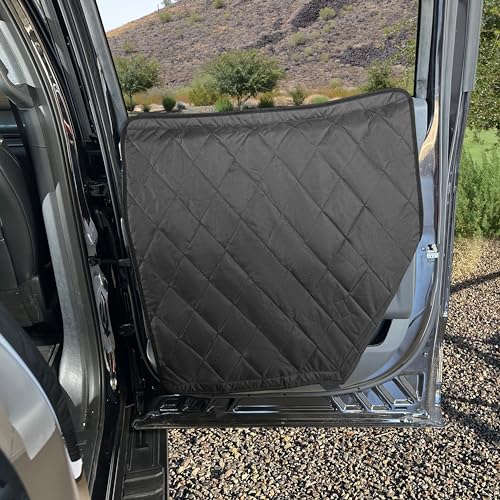 Heavy Duty Car Door Protector for Dogs (Black / XL)