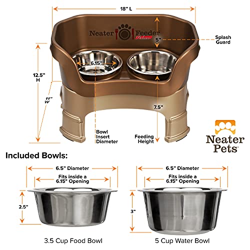 Neater Feeder Deluxe Mess (Medium + Standard Bowl / Bronze)
