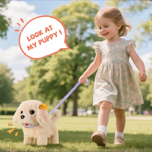 16 Pcs Robot Dog Toys for Girls (Orange)