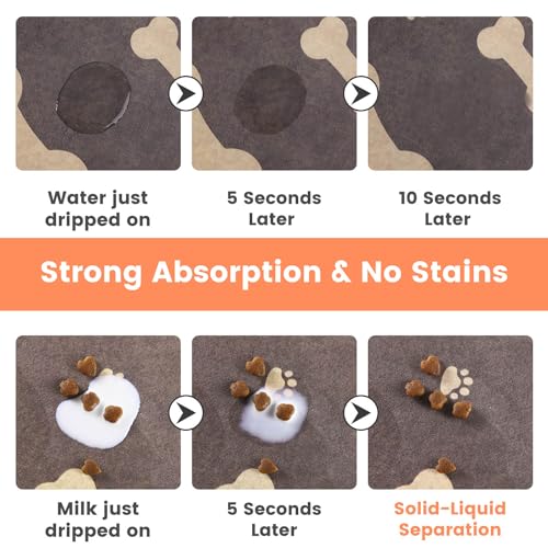 Pet Feeding Mat (Brown / 20"L x 12"W)