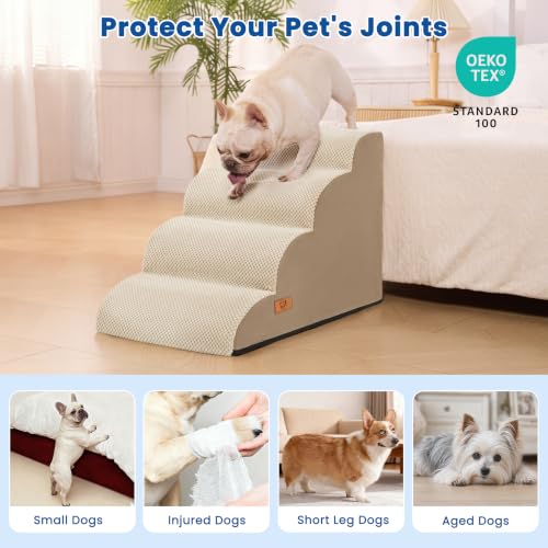 Dog Steps for Bed and Couch (Khaki)