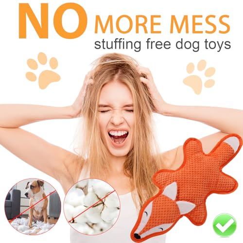 5 Pack No Stuffing Squeaky Dog Toys for Large Dogs (Multicolor)