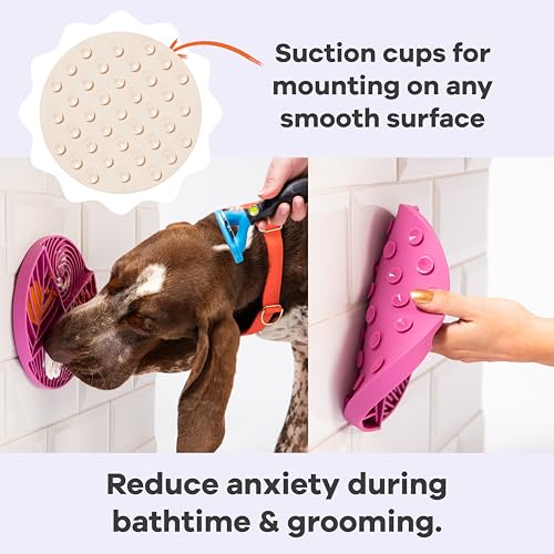 Paradise Dog Lick Mat for Slow Feeding & Anxiety (Almond)