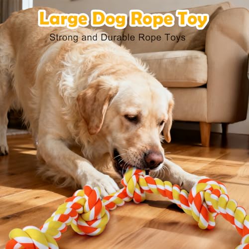 Dog Rope Toy for Large Dogs (Orange / Large)