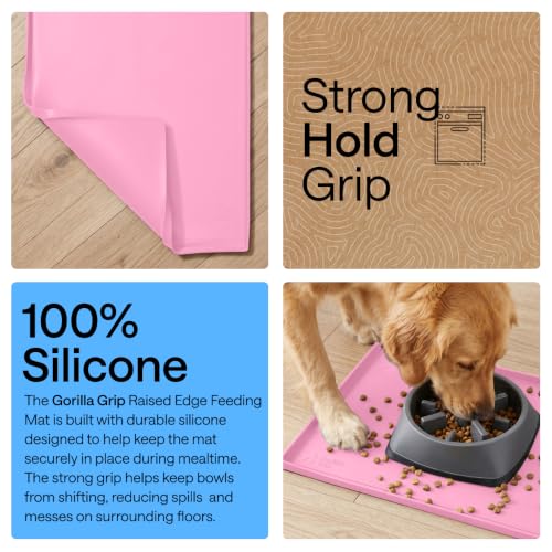 Waterproof Dog Food Mat (Pink / 18" x 12")