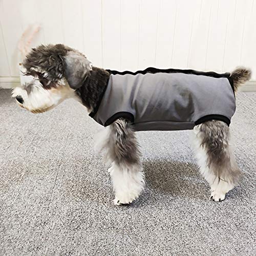 Dog’s Recovery Suit Post Surgery Shirt for Puppy (XX-Small / grey)