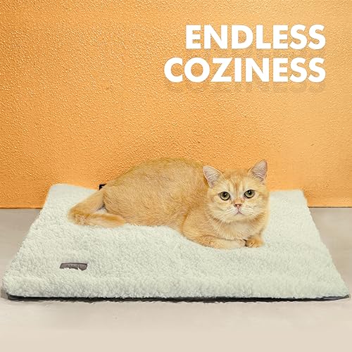 Self Warming Cat Bed Self Heating Cat Dog Mat Pad 24 x 18 in Extra Warm (24.0"L x 18.0"W x 1.0"Th / Beige)
