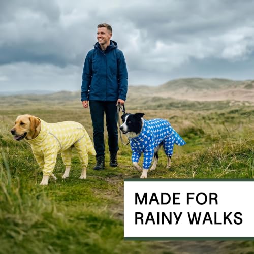 Polka Dot Dog Raincoat (Lemon Yellow / Large)